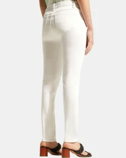 Jean en Coton Bio Lslim blanc-Galeries Lafayette