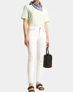 Jean en Coton Bio Lslim blanc-Galeries Lafayette