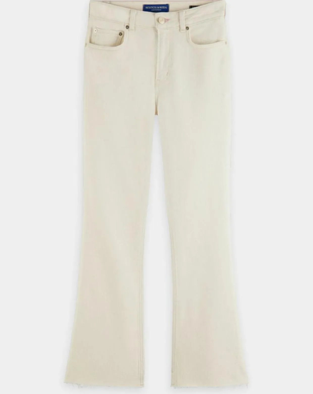 Jean en Coton Bio mélangé Flare The Kick Cropped écru-Scotch & Soda