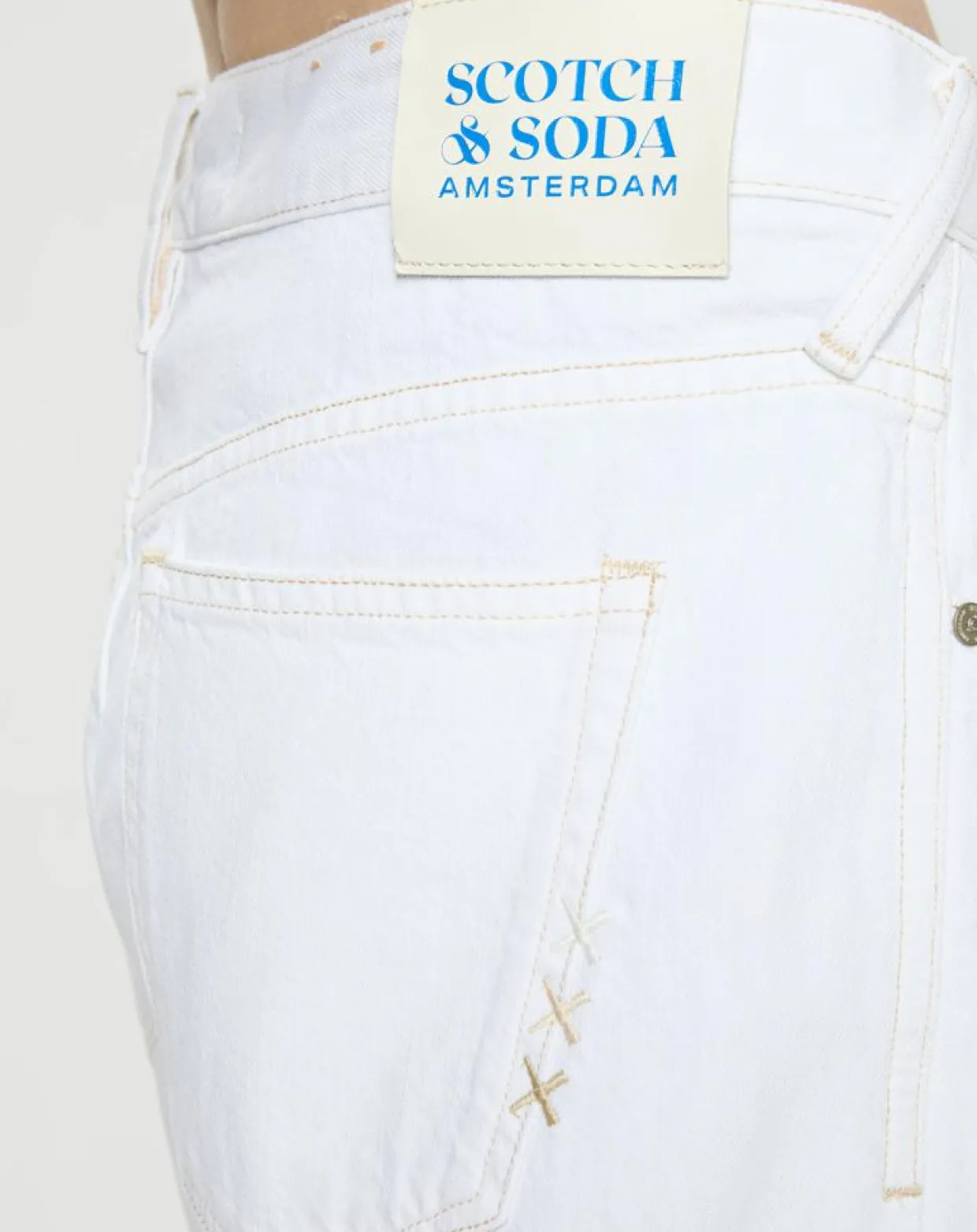 Jean en Coton Bio mélangé Regular Fit blanc-Scotch & Soda Sale