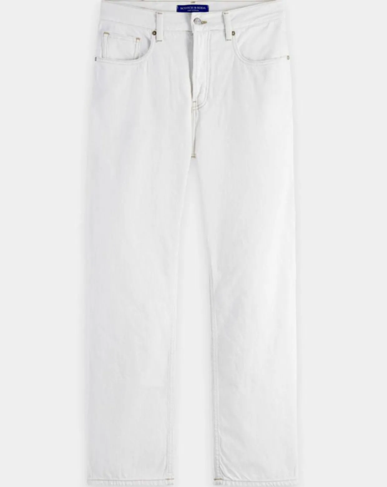 Jean en Coton Bio mélangé Regular Fit blanc-Scotch & Soda Sale