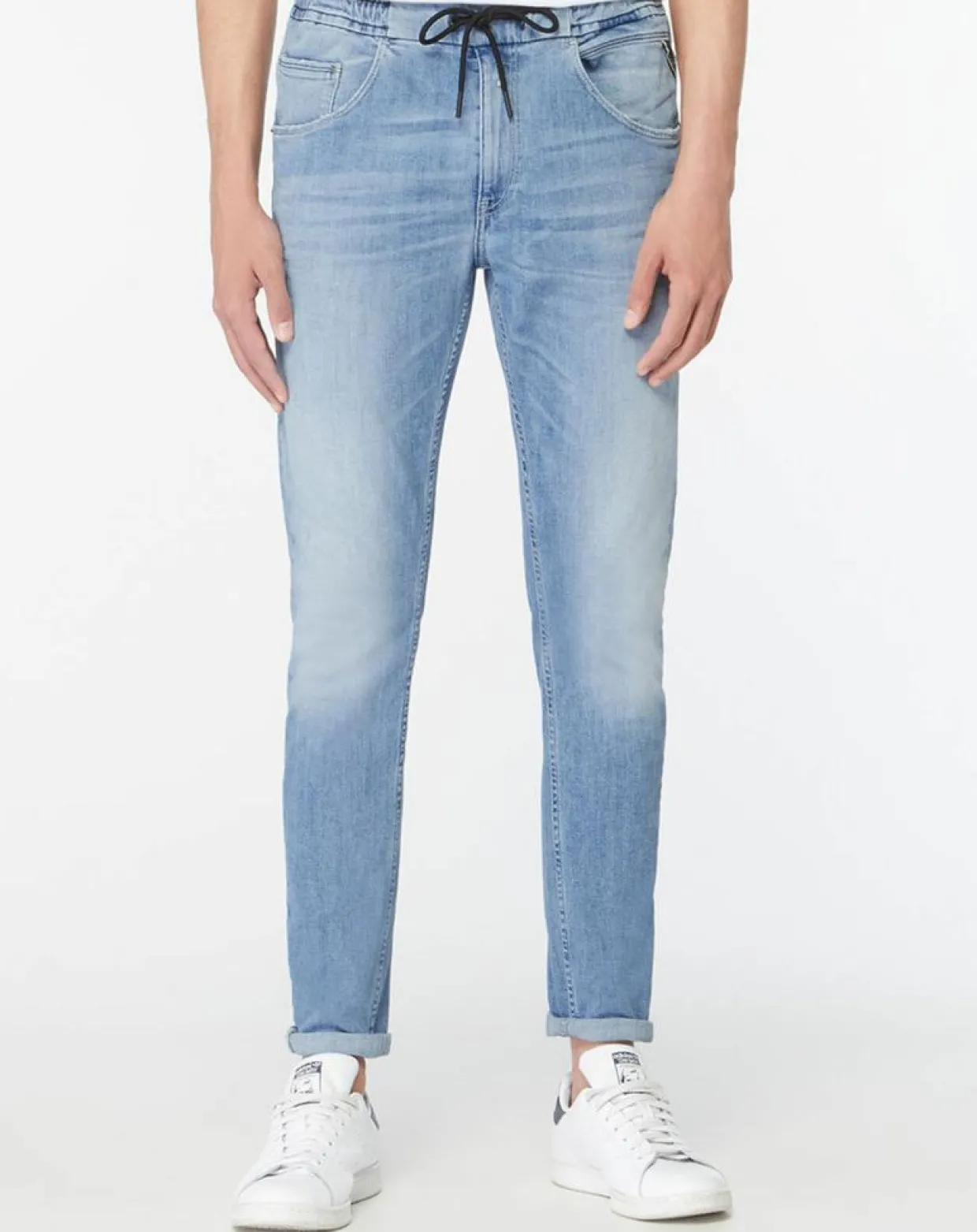 Jean en Coton Bio 573 Bio Milano bleu clair-Replay Best