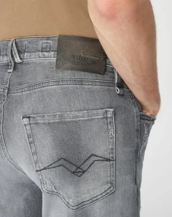 Jean en Coton Bio Aged Eco gris moyen-Replay Outlet
