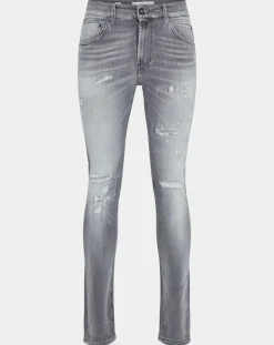 Jean en Coton Bio Aged Eco gris moyen-Replay Outlet