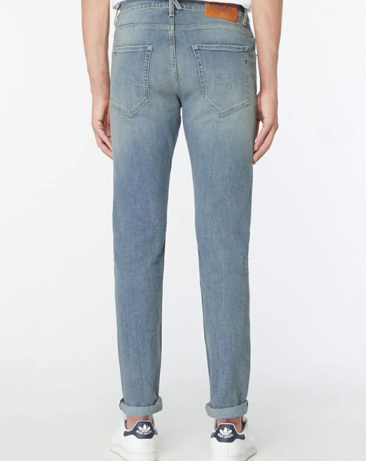 Jean en Coton Bio 573 bleu moyen-Replay Hot