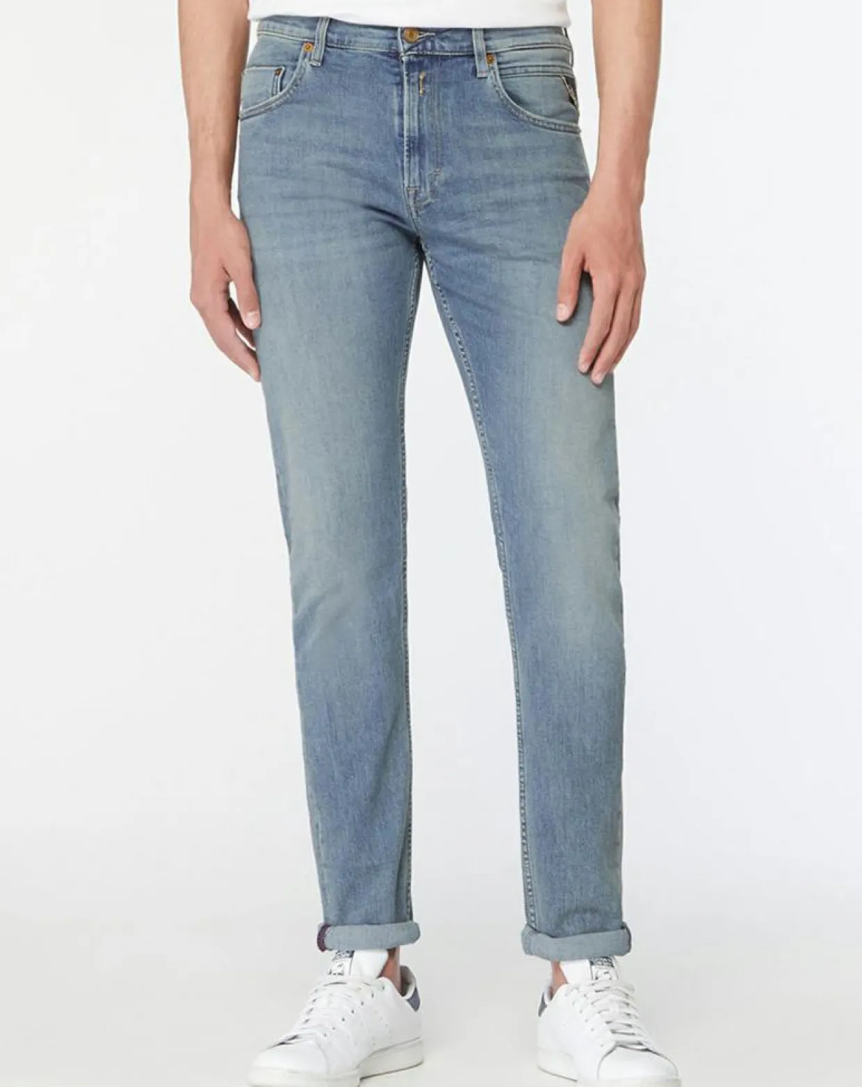 Jean en Coton Bio 573 bleu moyen-Replay Hot