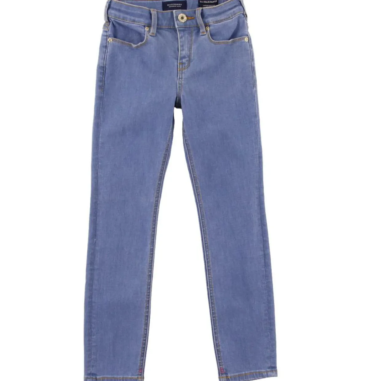 Jean en Toile de coton à taille haute bleu-Scotch & Soda Online