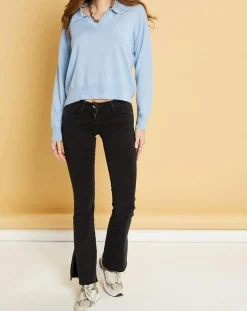 Femme Acquaverde Jeans^Jean flare Natural Laureen black stone