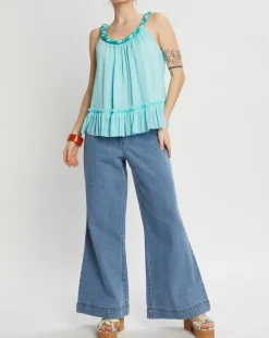Jean Large Amerinjean bleu-Manoush Sale
