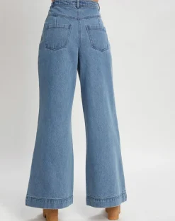 Jean Large Amerinjean bleu-Manoush Sale