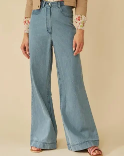 Jean Large Amerinjean bleu-Manoush Sale