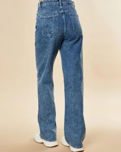 Jean large en Toile de coton Ronda bleu-Chloé Stora