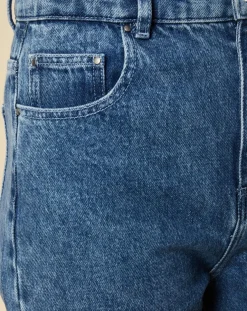 Jean large en Toile de coton Ronda bleu-Chloé Stora