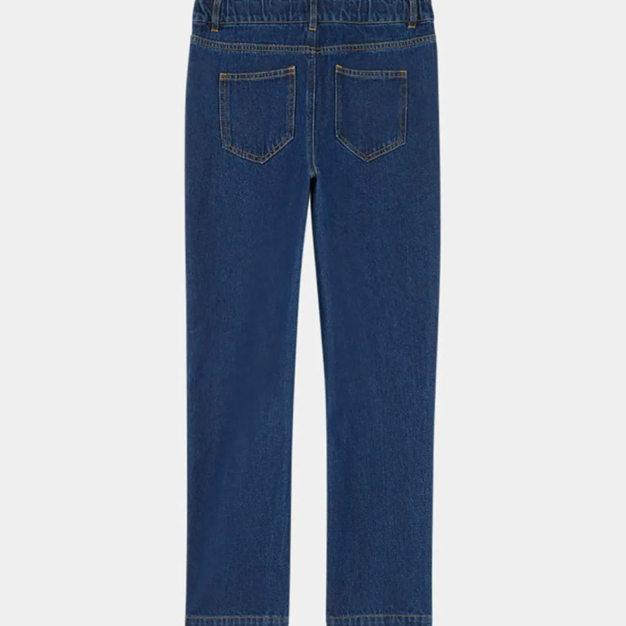 Jean mom Anna en Toile de coton bio bleu brut-Galeries Lafayette & Kids Discount
