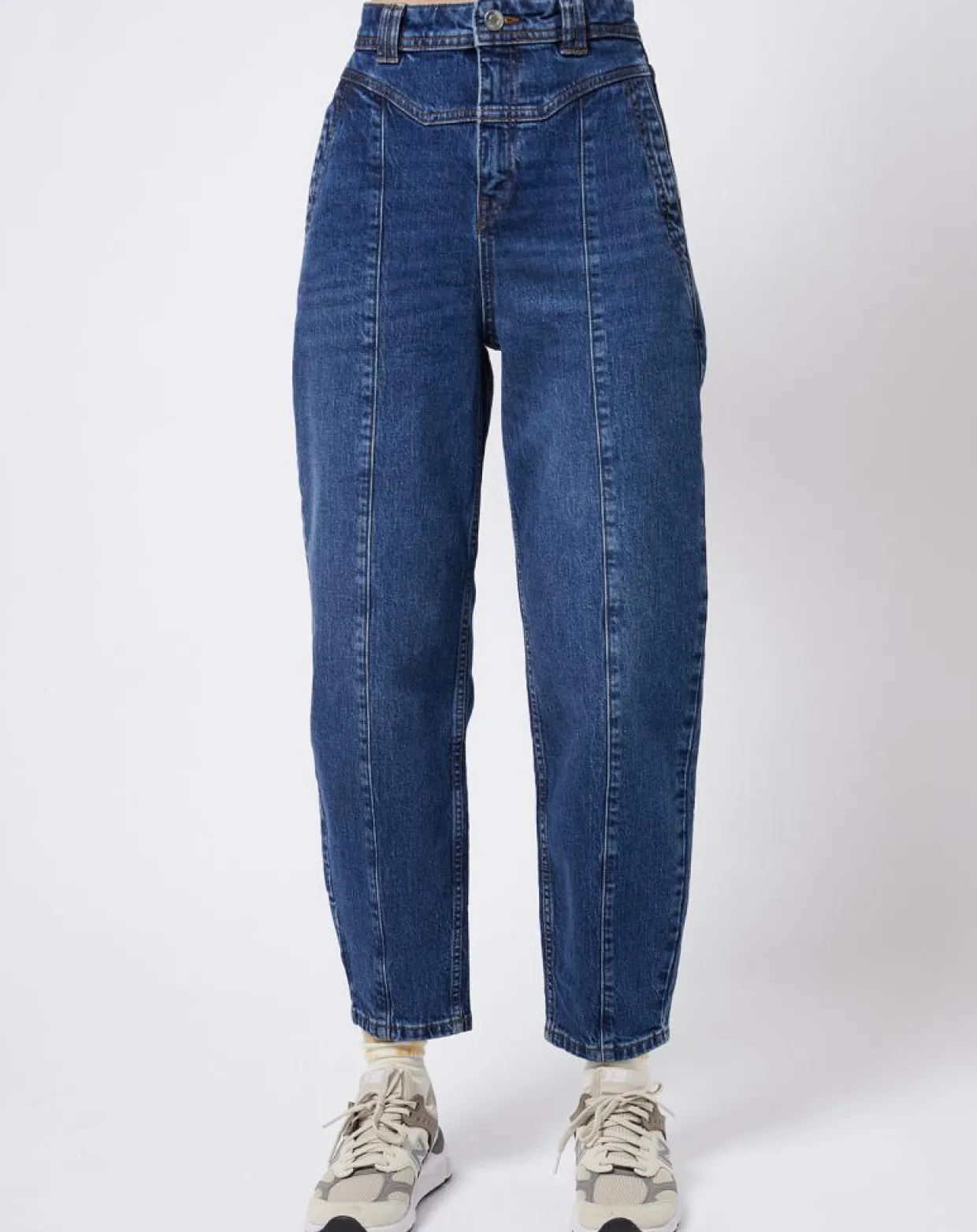 Jean mom en Coton épais bleu moyen-Esprit Outlet