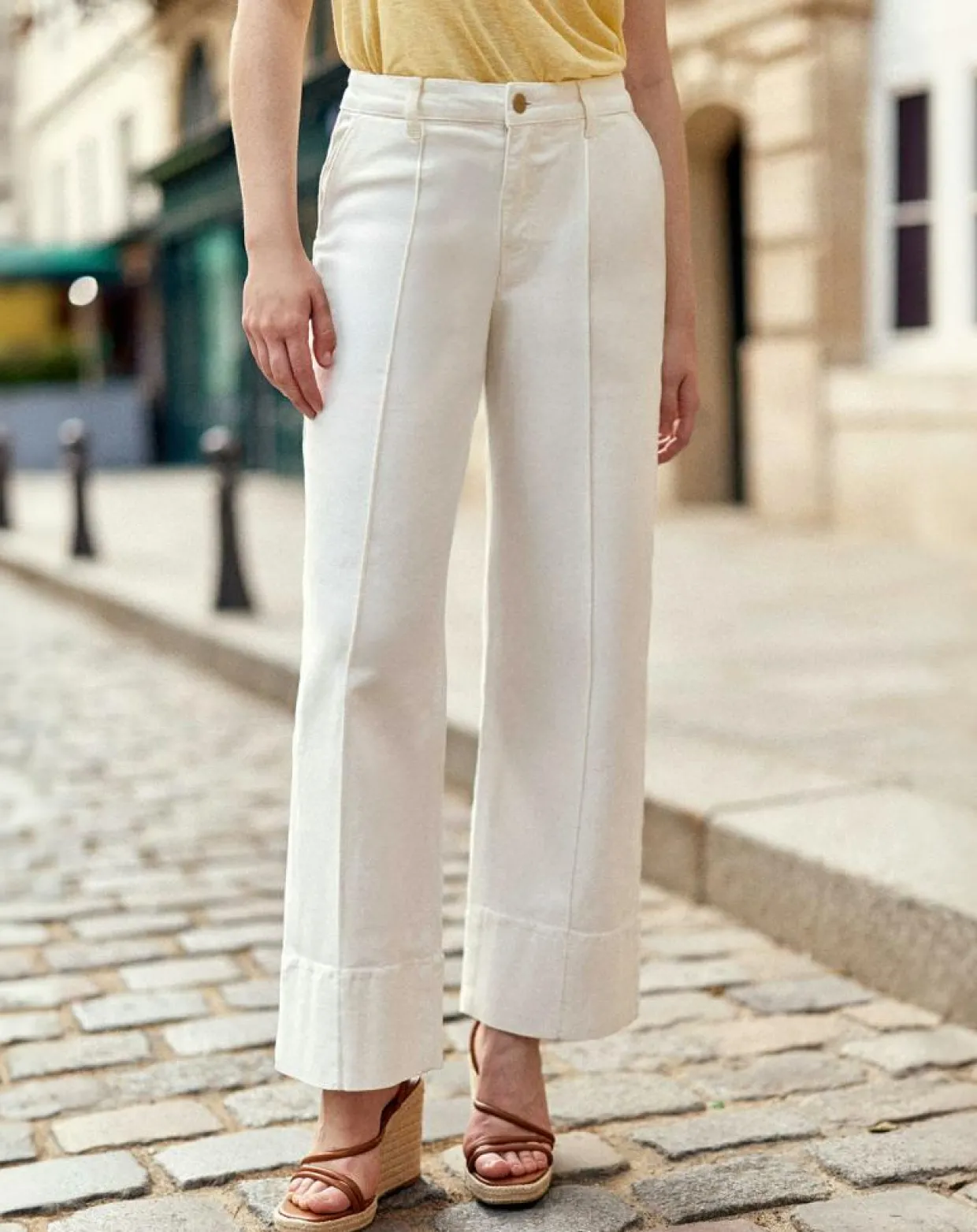 Femme La Petite Etoile Jeans^Jean Paola blanc