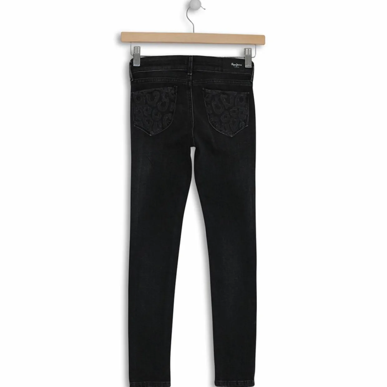 Enfant Pepe Jeans Fille^Jean Pixlette Poche Léopard gris anthracite