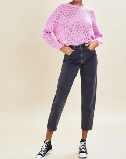 Femme Chloé Stora Jeans^Jean Ravi noir délavé