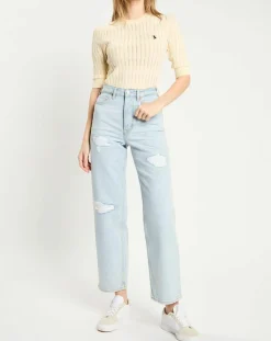 Femme Scotch & Soda Jeans^Jean Regular Fit Abrasion bleu clair