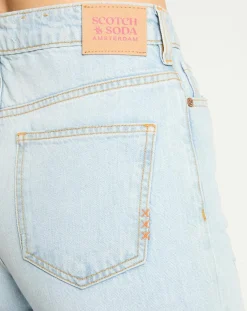 Femme Scotch & Soda Jeans^Jean Regular Fit Abrasion bleu clair