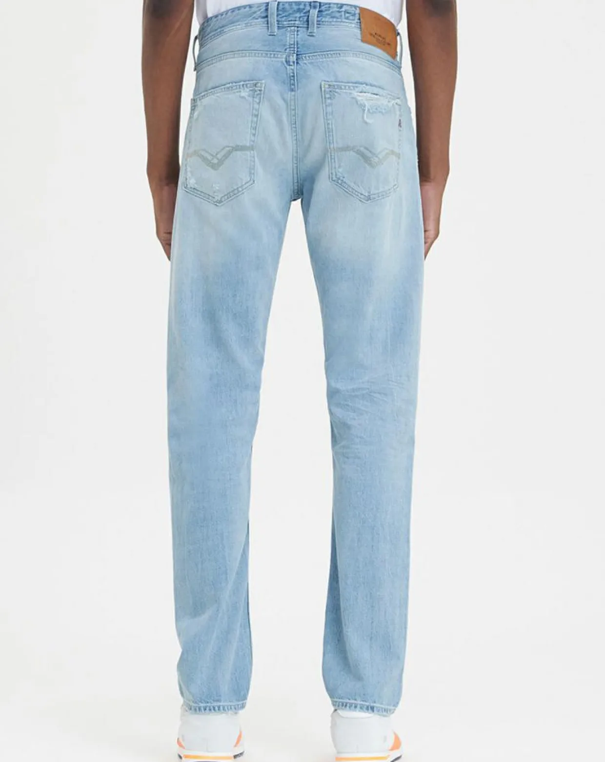 Homme Replay Jeans^Jean Regular grover aged 20y destroyed bleu clair