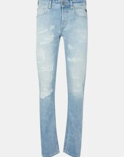 Homme Replay Jeans^Jean Regular grover aged 20y destroyed bleu clair