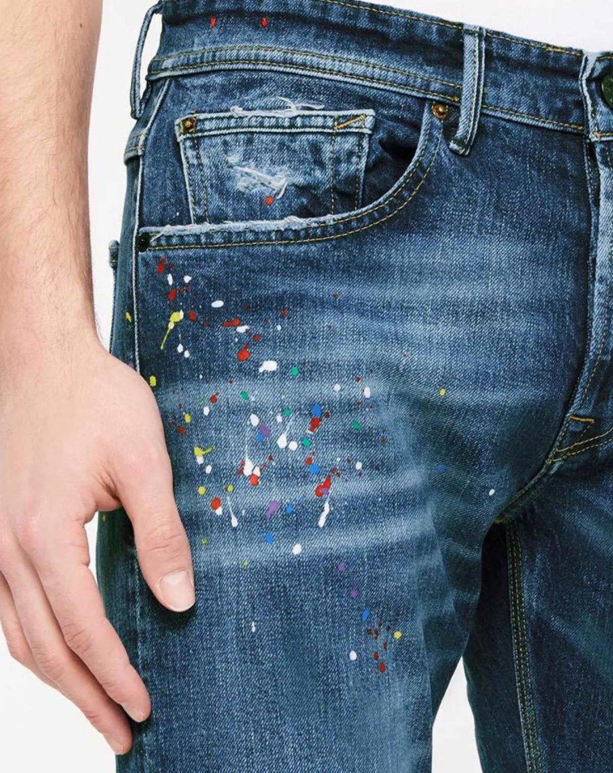 Homme Replay Jeans^Jean Aged Eco bleu moyen