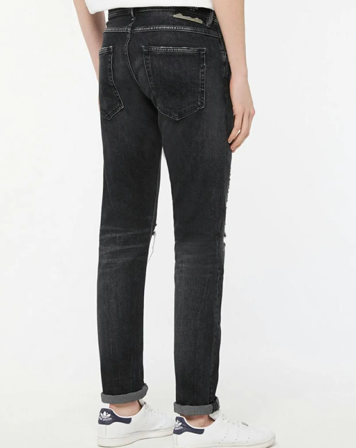 Homme Replay Jeans^Jean Broken Edge gris foncé