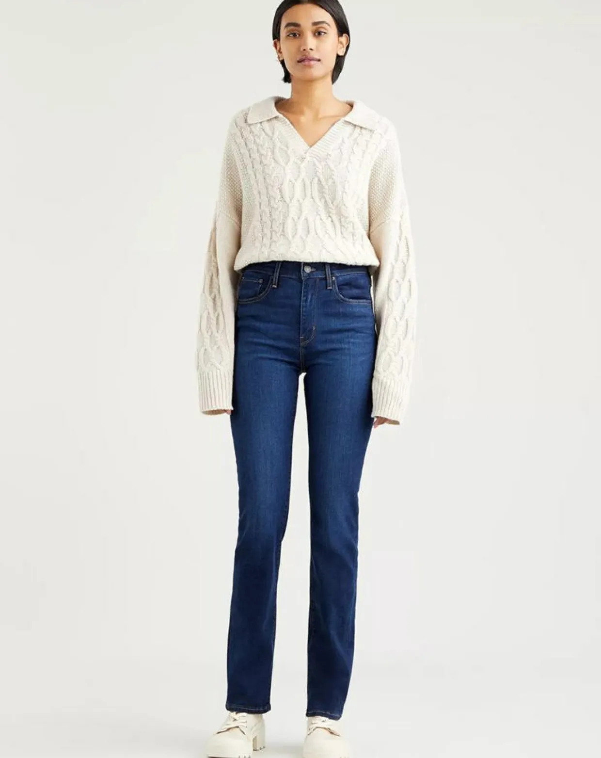 Femme Levi's® Jeans^Jean righ rise straight 724 bleu