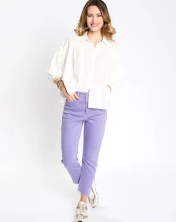 Jean 90's bord franc violet-Esprit Hot