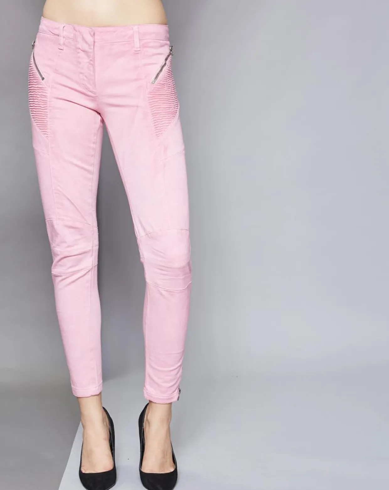 Jean Skinny délavé rose-Pierre Balmain New