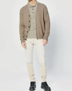 Homme Replay Jeans^Jean Skinny en Velours côtelé Broken Eged beige