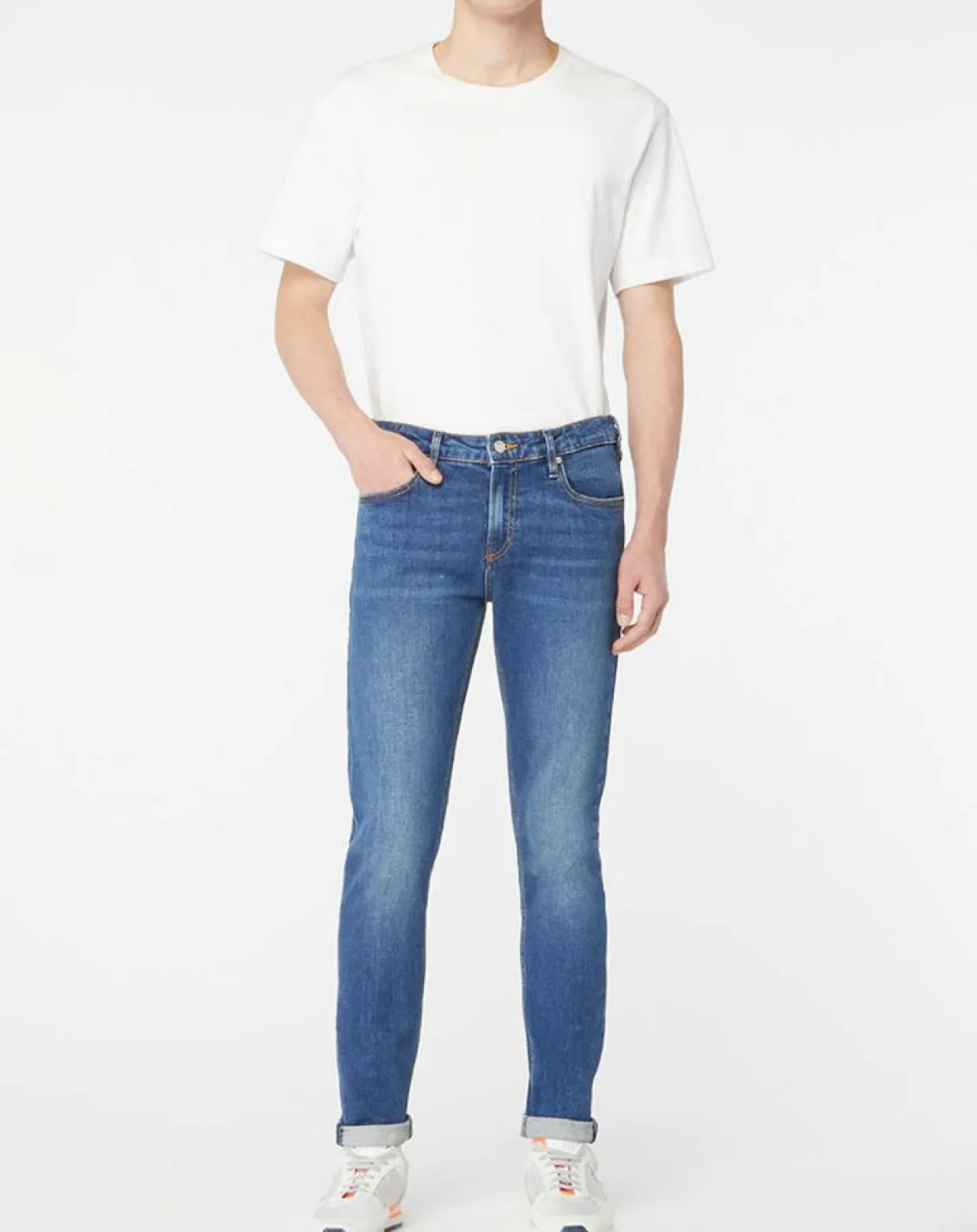 Homme Scotch & Soda Jeans^Jean Skinny Fit en Coton Bio mélangé bleu