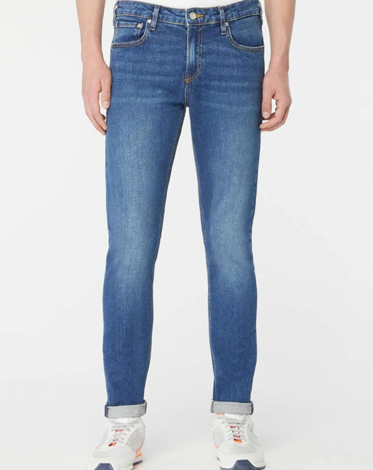 Homme Scotch & Soda Jeans^Jean Skinny Fit en Coton Bio mélangé bleu