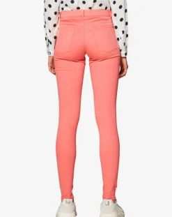 Femme Esprit Jeans^Jean skinny uni rose poudre