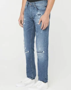 Homme Replay Jeans^Jean Slim 100% Coton Bio Broken Eged Willbi bleu moyen