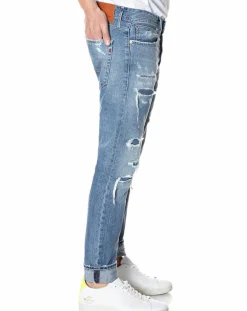 Homme Replay Jeans^Jean Slim 100% Coton Bio Broken Eged Willbi bleu moyen