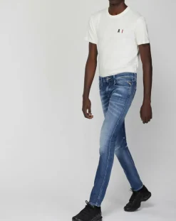 Jean Slim Aged 10 Yo Destroy bleu-Replay Outlet