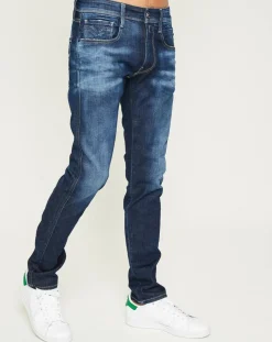 Jean Slim Anbass Ice Blast bleu foncé-Replay Hot
