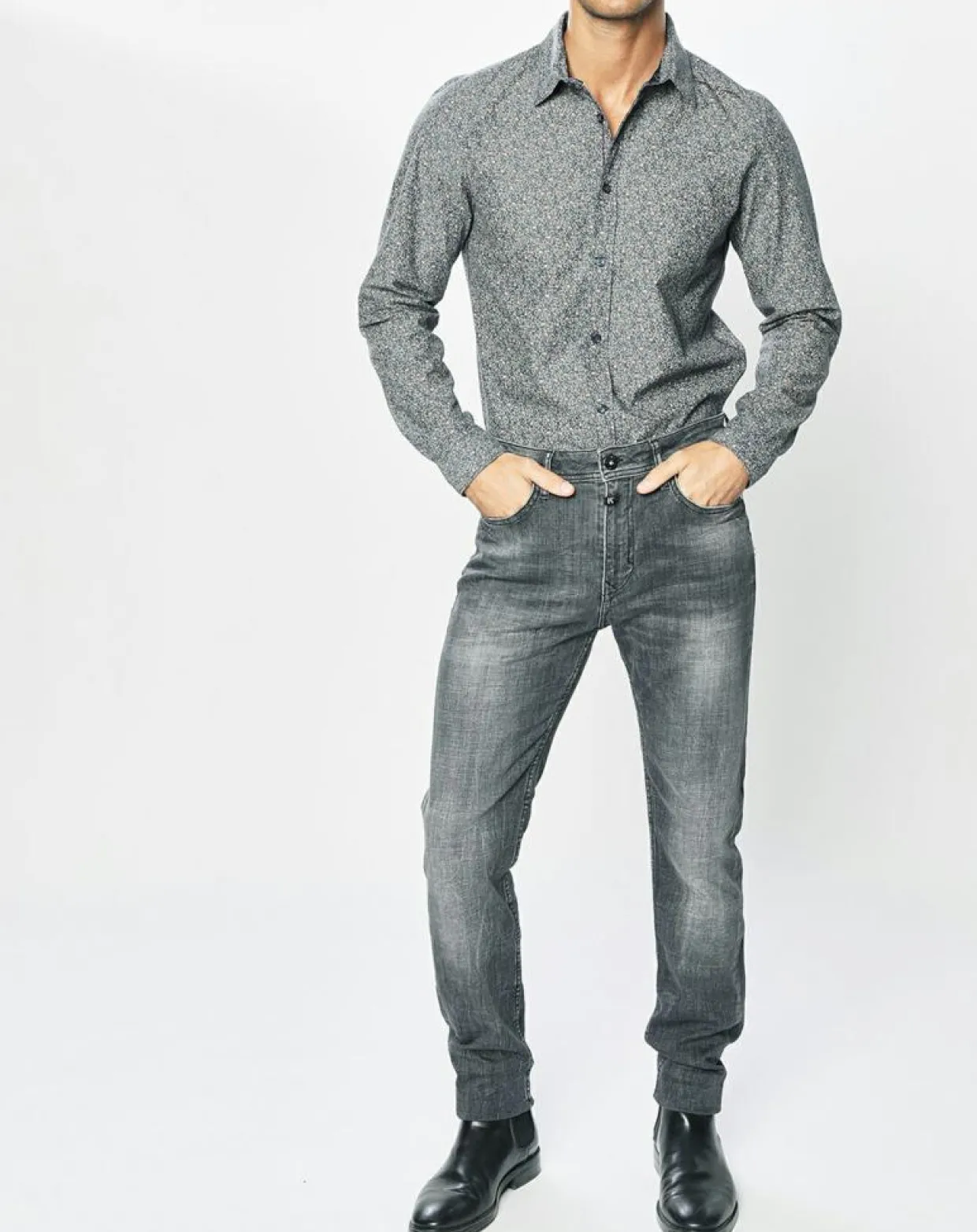 Jean Slim Darko Used noir délavé-Kaporal 5 Discount