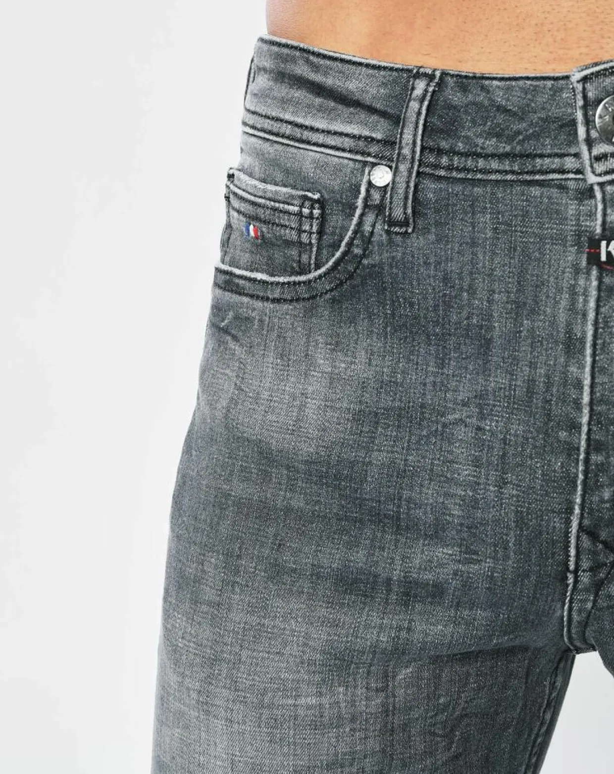 Jean Slim Darko Used noir délavé-Kaporal 5 Discount