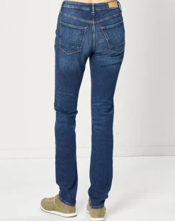 Femme Esprit Jeans^Jean Slim en Toile de coton bleu brut