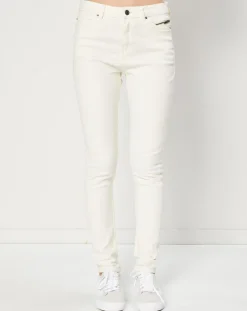 Jean Slim en Toile de coton blanc-Esprit Discount