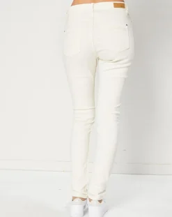 Jean Slim en Toile de coton blanc-Esprit Discount