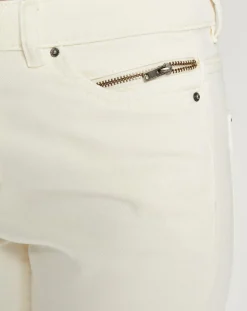 Jean Slim en Toile de coton blanc-Esprit Discount
