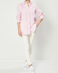 Jean Slim en Toile de coton blanc-Esprit Discount