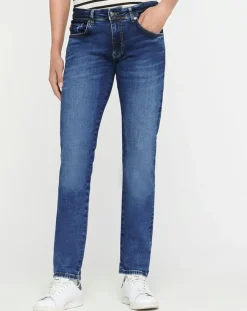 Jean Slim Fit Moustache bleu moyen-Hackett London Best