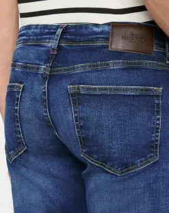 Jean Slim Fit Moustache bleu moyen-Hackett London Best
