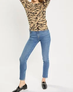 Jean Slim High Five Taille Haute bleu-Scotch & Soda Discount