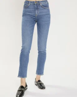 Jean Slim High Five Taille Haute bleu-Scotch & Soda Discount